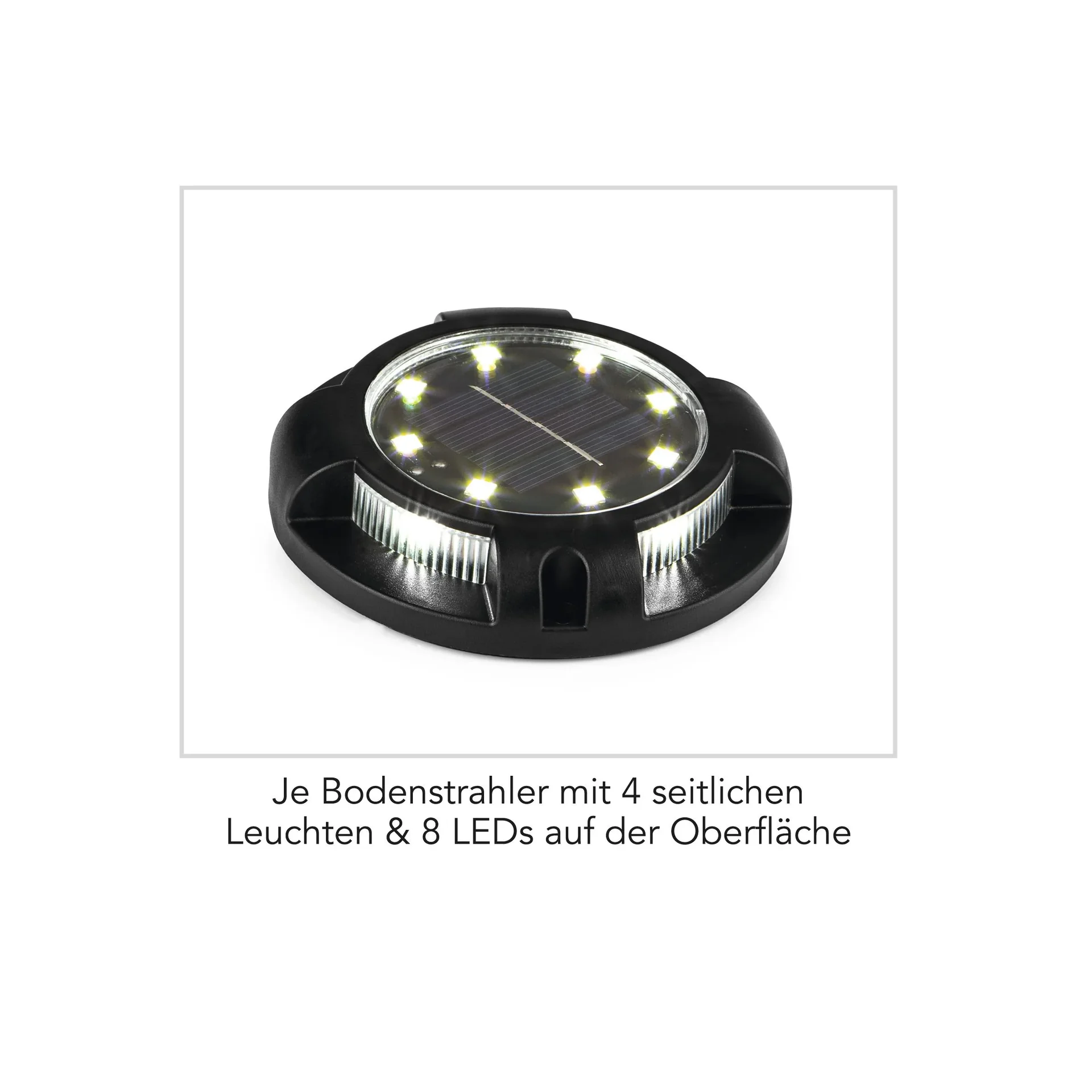 4er Set Solar Bodenleuchte mit Dämmerungssensor - 3