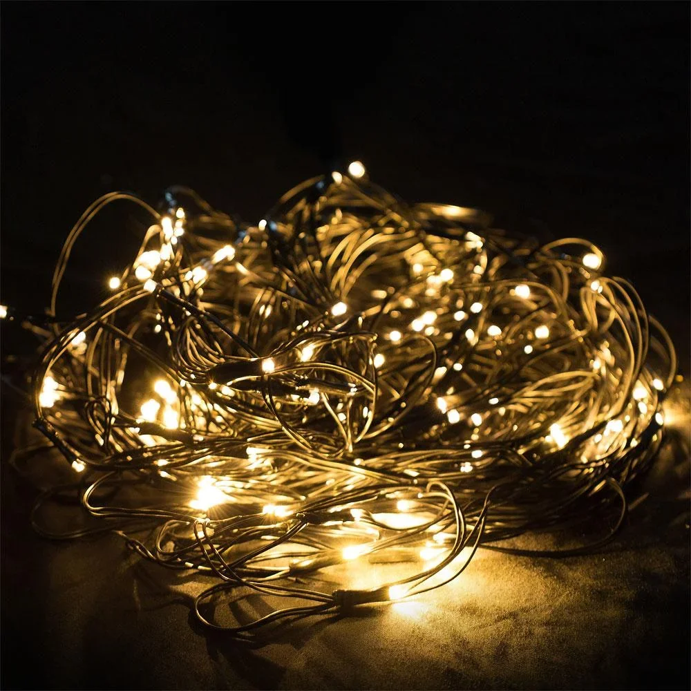 Netz-Lichterkette warmweiß 100 LED 120x120cm - 3