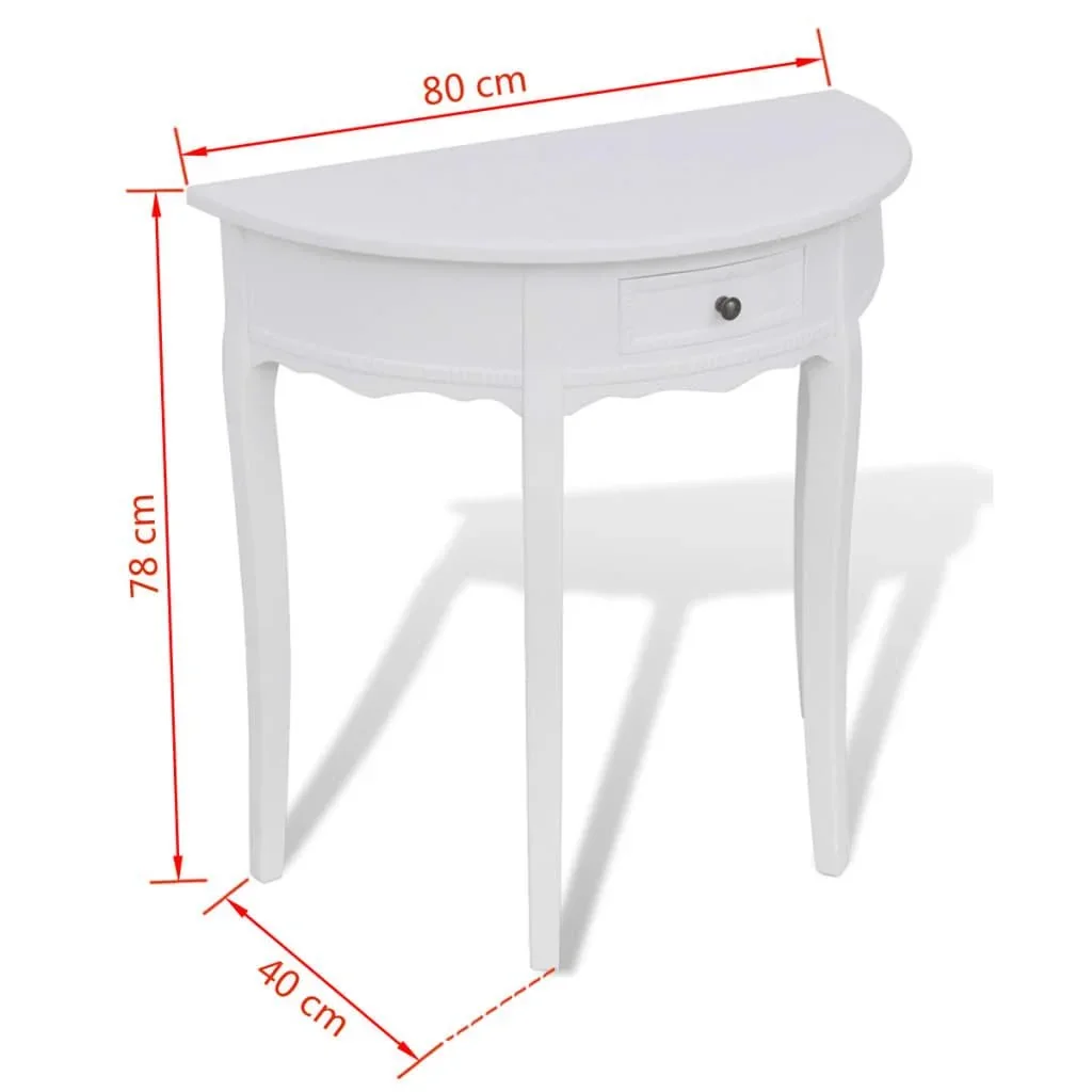 Wandtisch mit Schublade weiß - 1