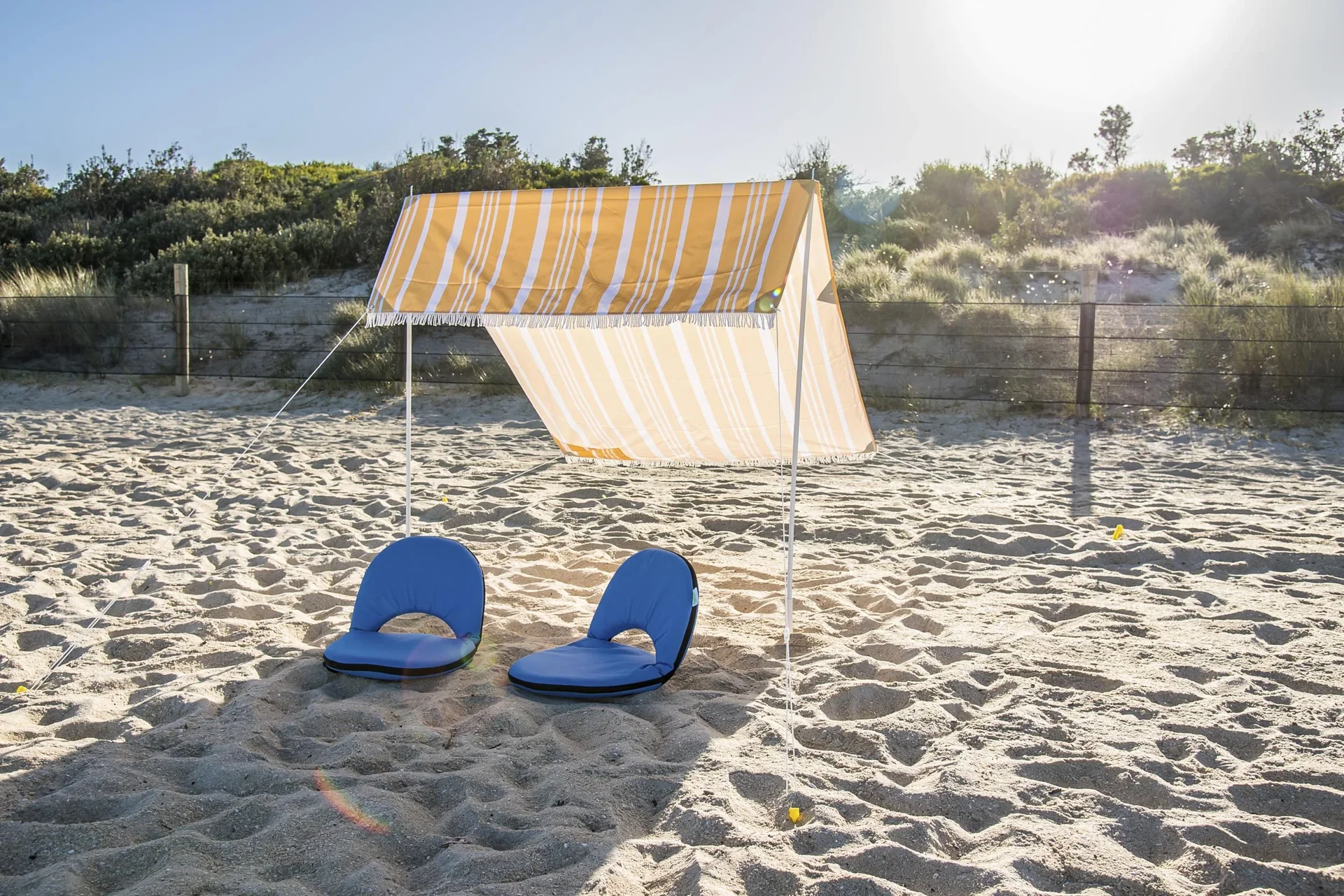 Sonnensegel Strand 146x220x150 cm Gelb - 2