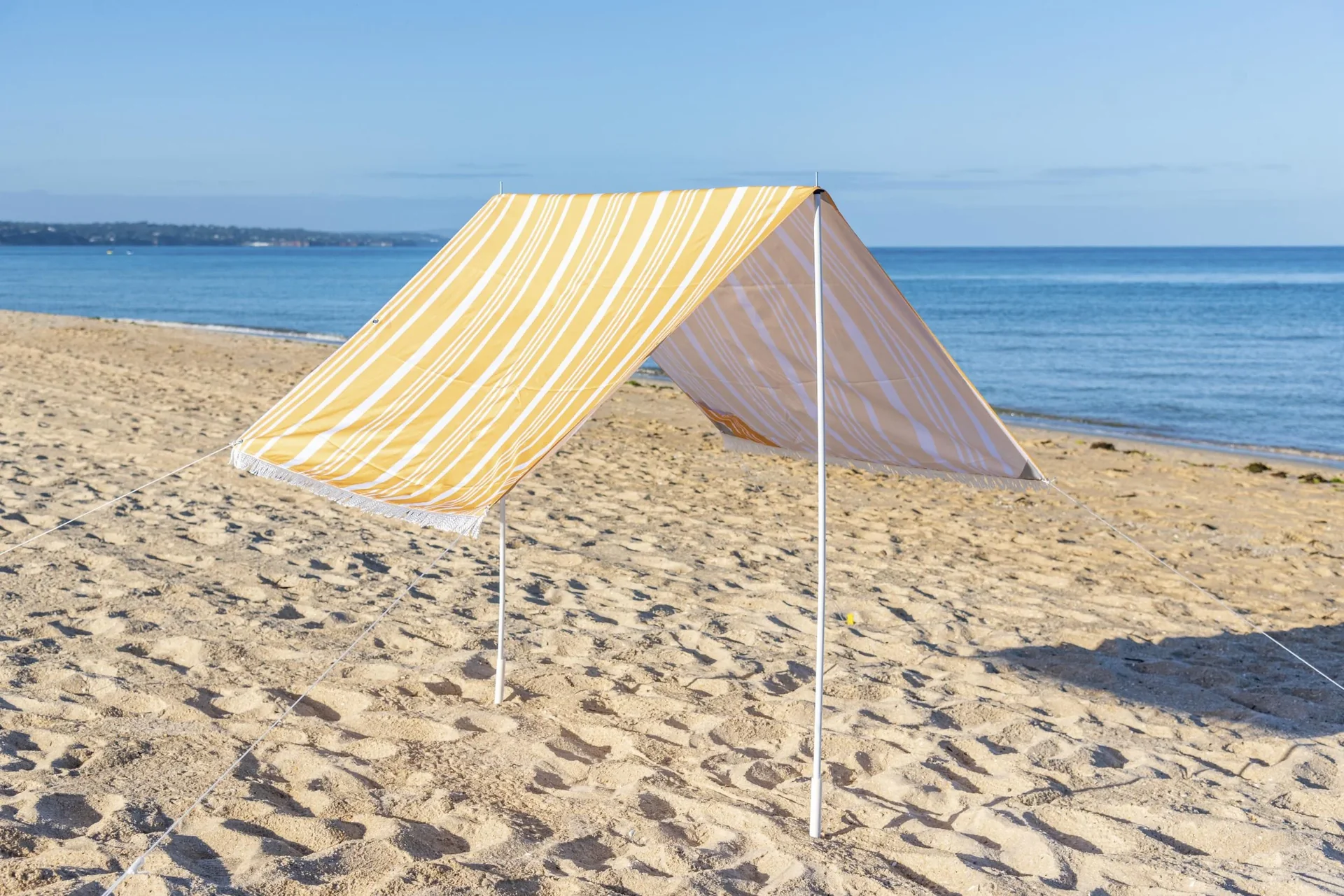 Sonnensegel Strand 146x220x150 cm Gelb - 3