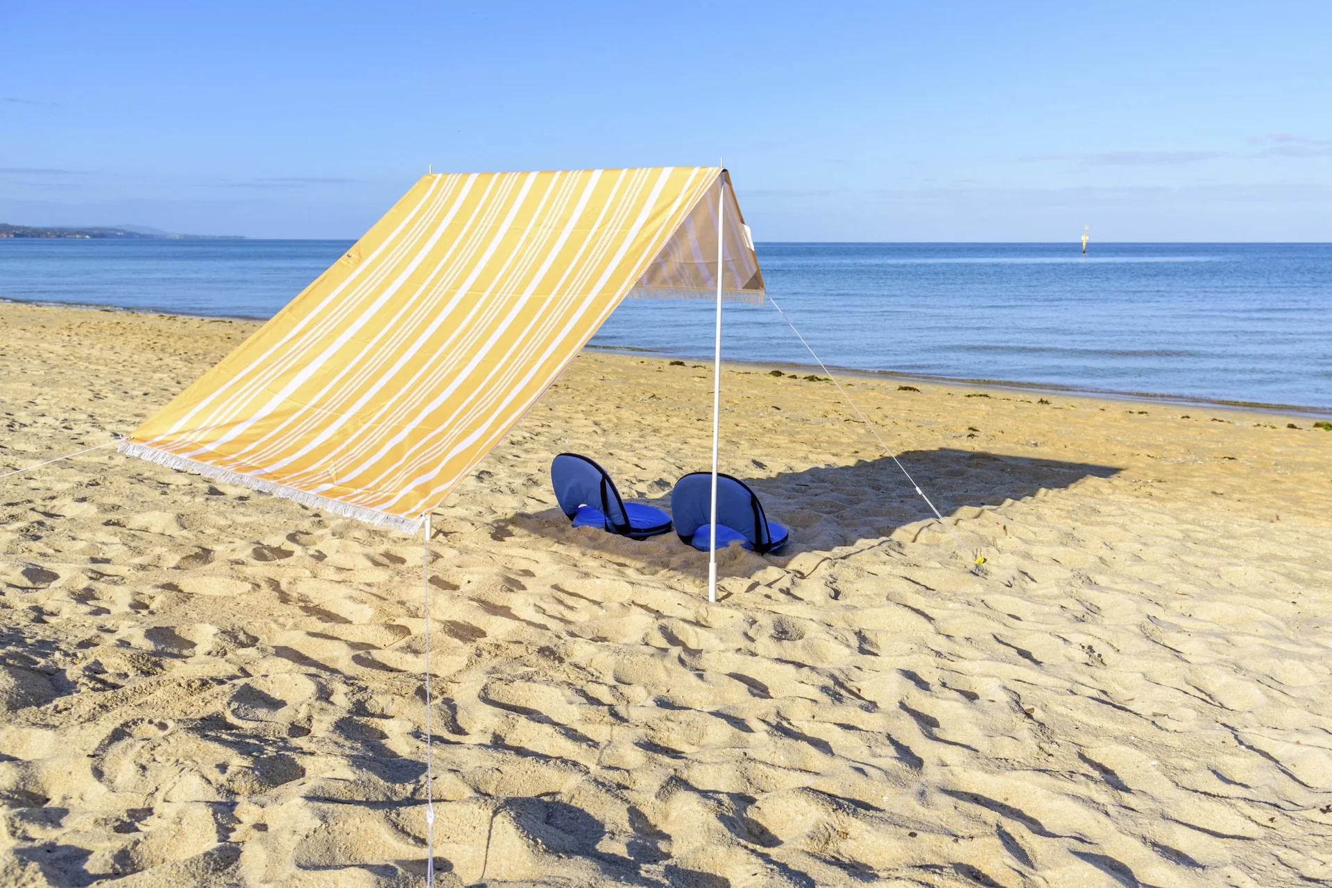 Sonnensegel Strand 146x220x150 cm Gelb - 5