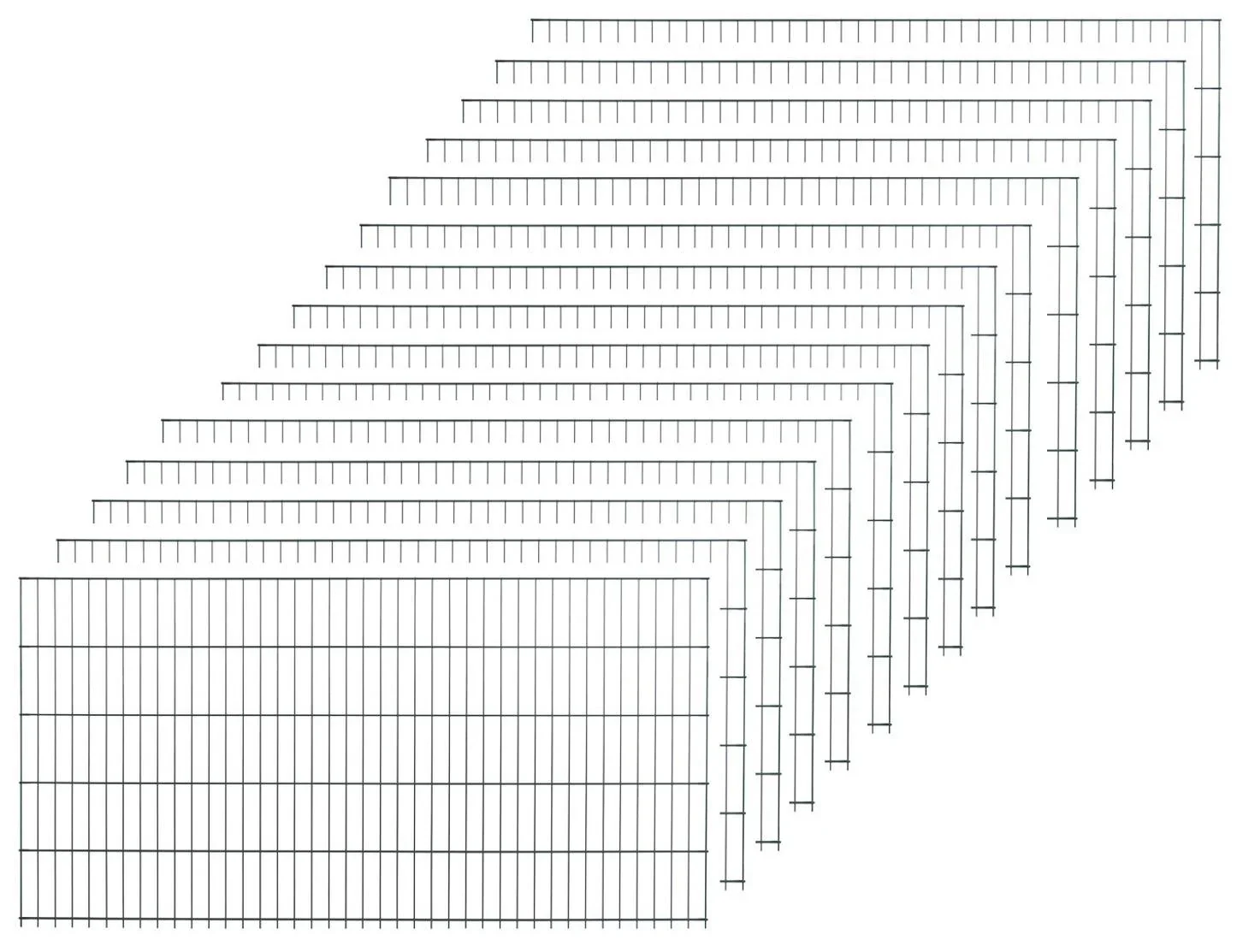 Stabmattenset grün  15 Stück  a 100cm x 200cm - 1
