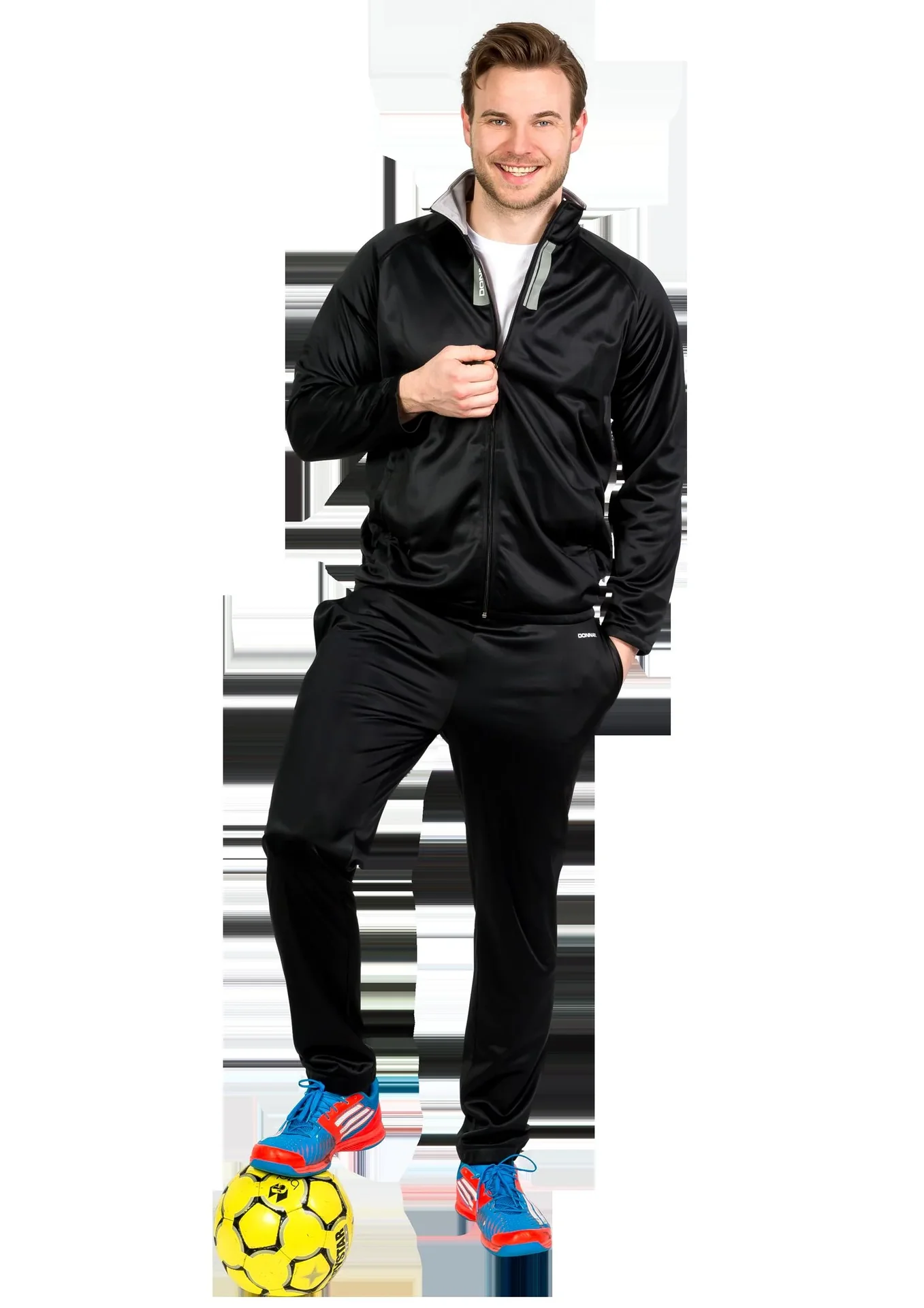 Trainingsanzug, 2-teilig, schwarz/grau, Gr. M - 6