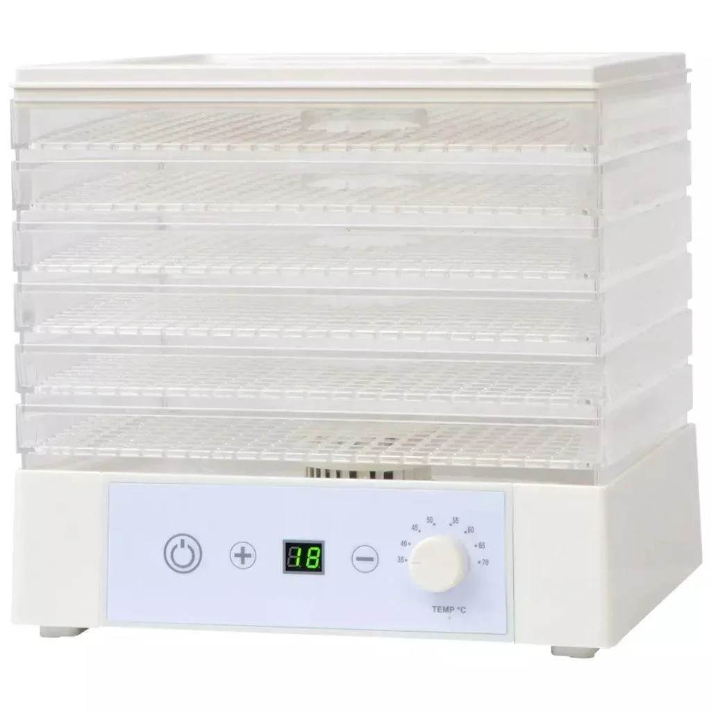 Lebensmitteltrockner mit 6 Tabletts 250 W weiß - 0