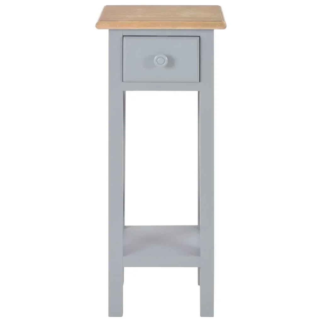 Beistelltisch 27x27x65,5 cm Holz grau - 0