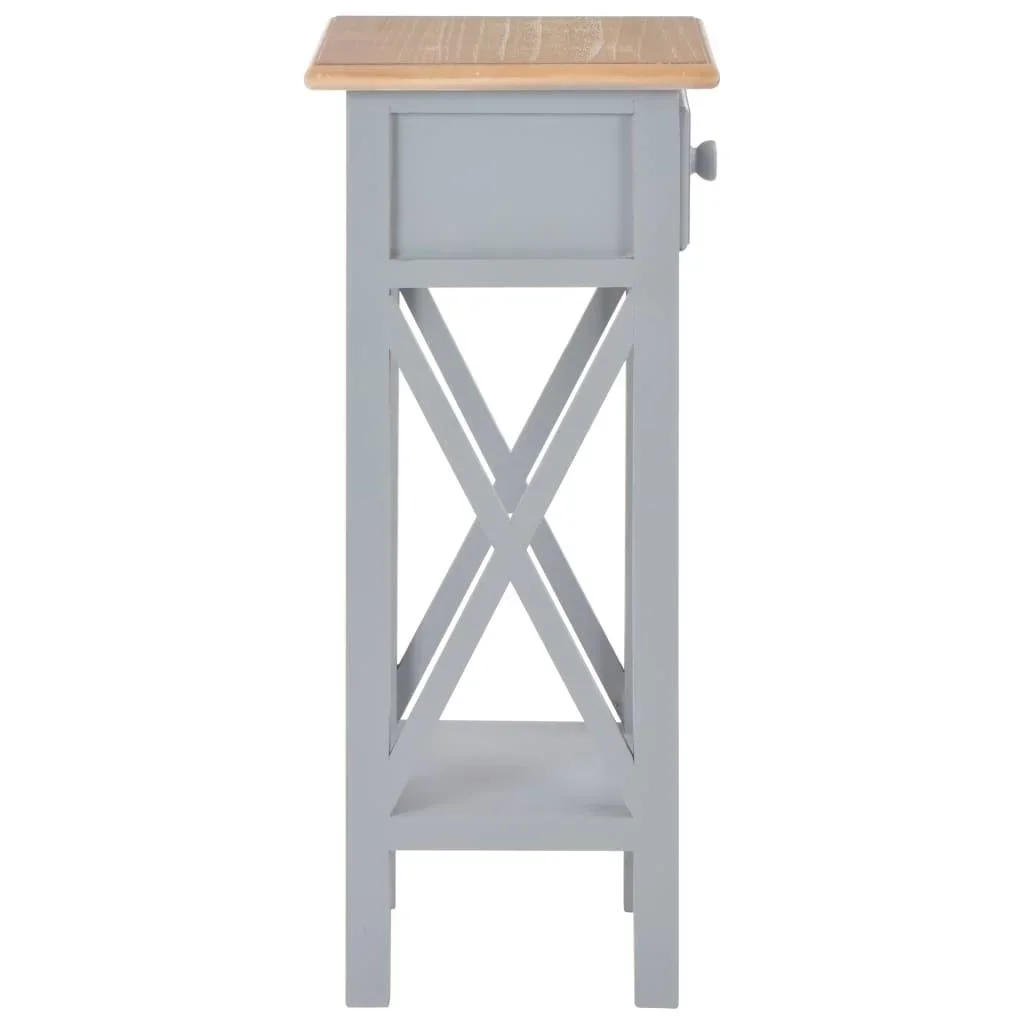 Beistelltisch 27x27x65,5 cm Holz grau - 3