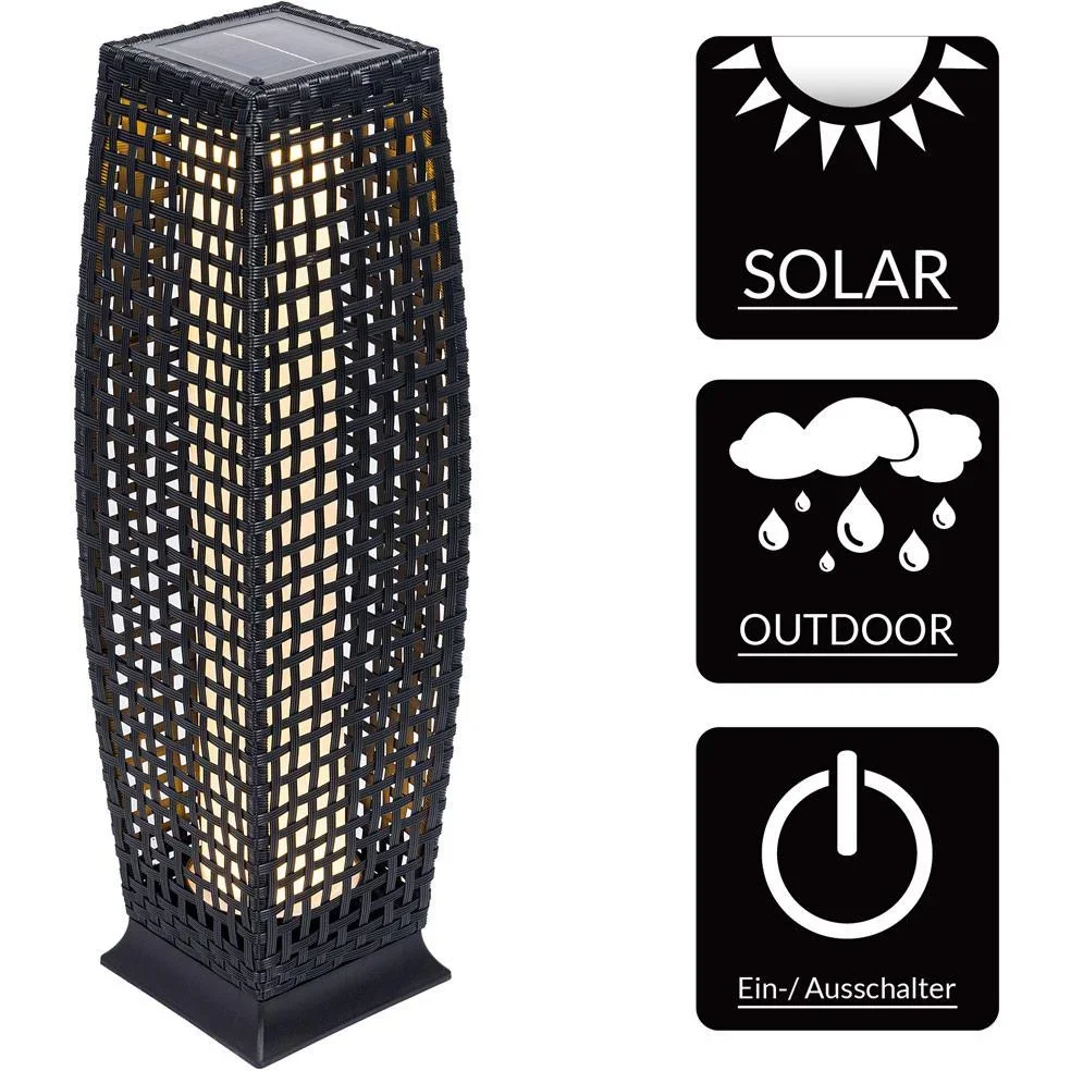 Solar-Gartenleuchte Polyrotan 25 LED 70cm - 1