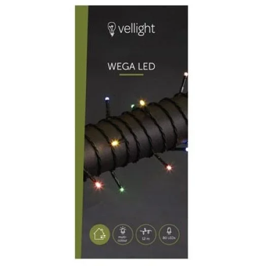 Vellight Weihnachtsbeleuchtung - 12m - 80 LEDs - Mehrfarbig - Innen & Außen - 1