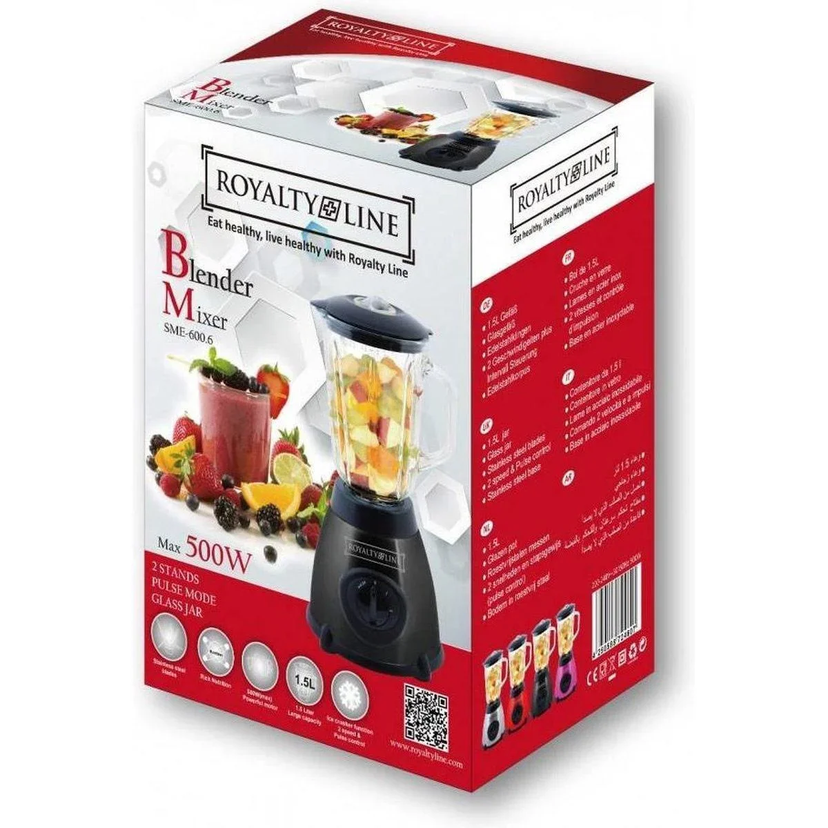 Mixer - 500W - 1,5L - Schwarz - 1