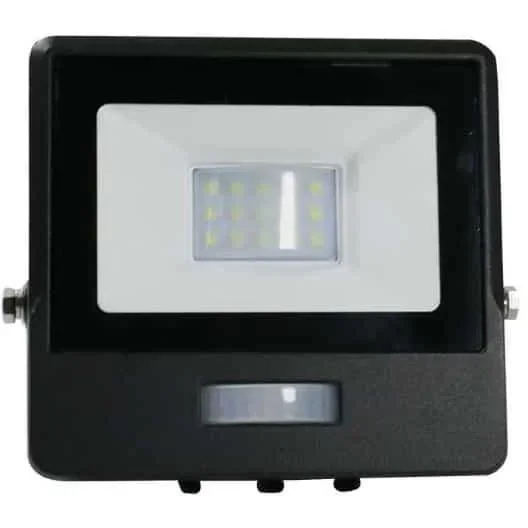 VT-118S LED-Flutlicht mit Sensor - 10 W - 735 Lm - 4000K - Schwarz - 1