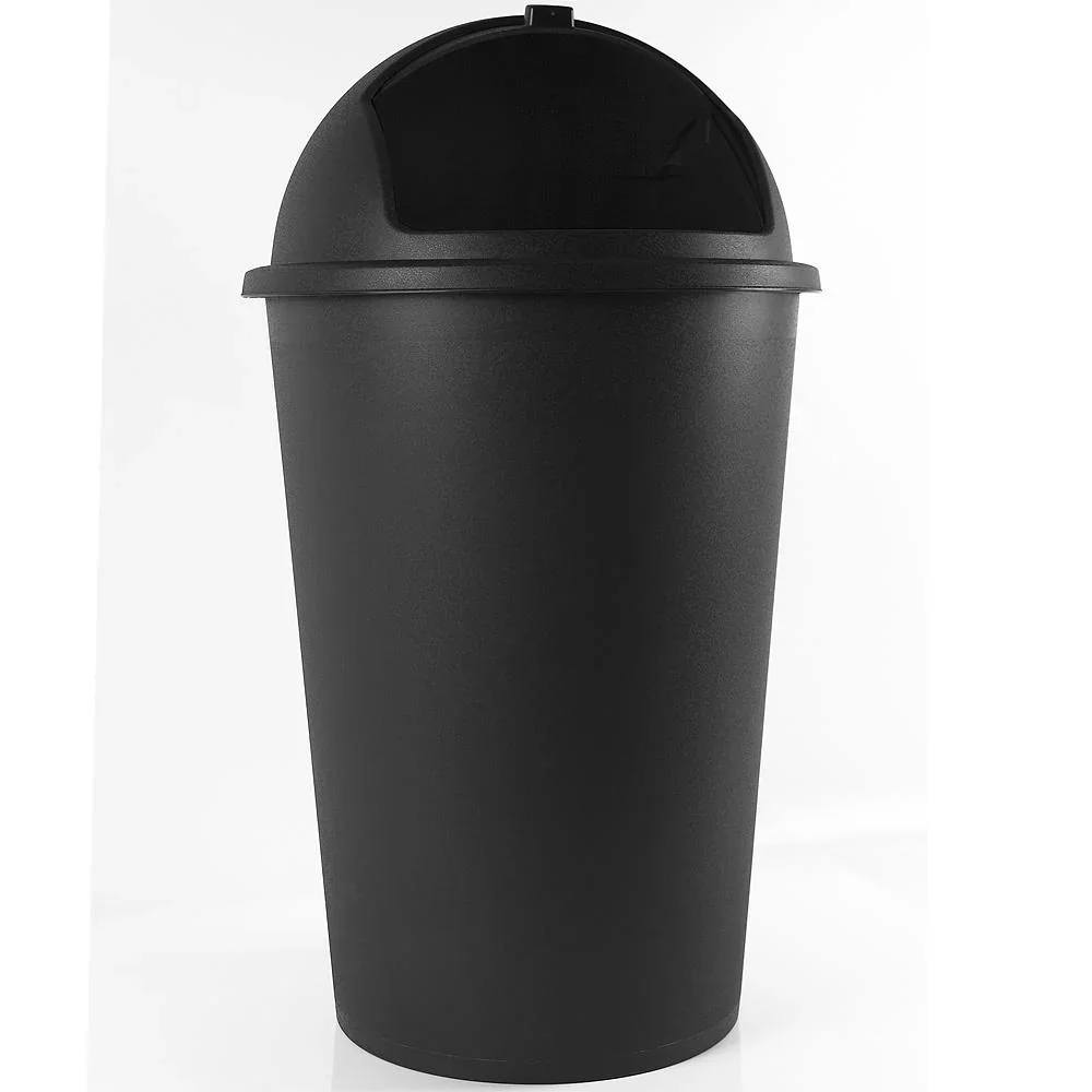 Mülleimer schwarz Kunststoff 50L - 0