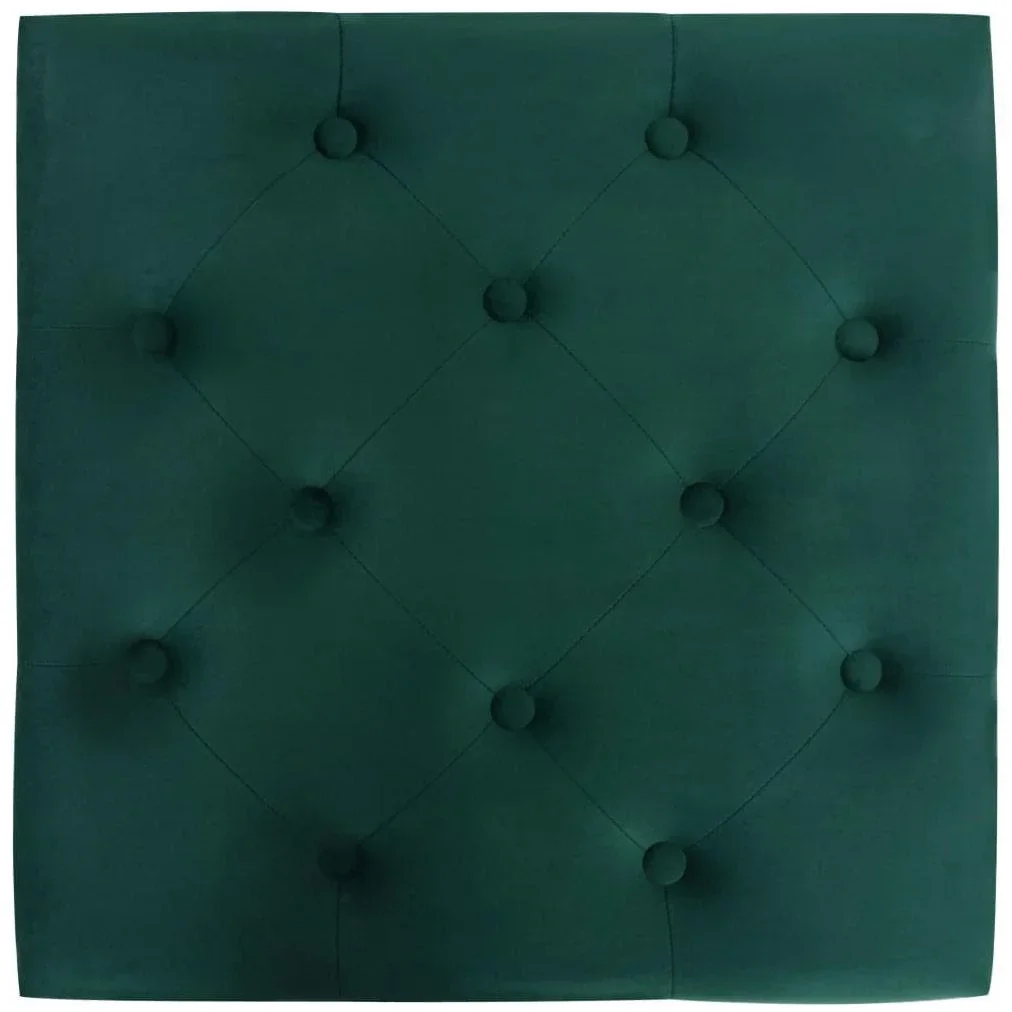 Hocker 60x60x36 cm Samt dunkelgrün - 3