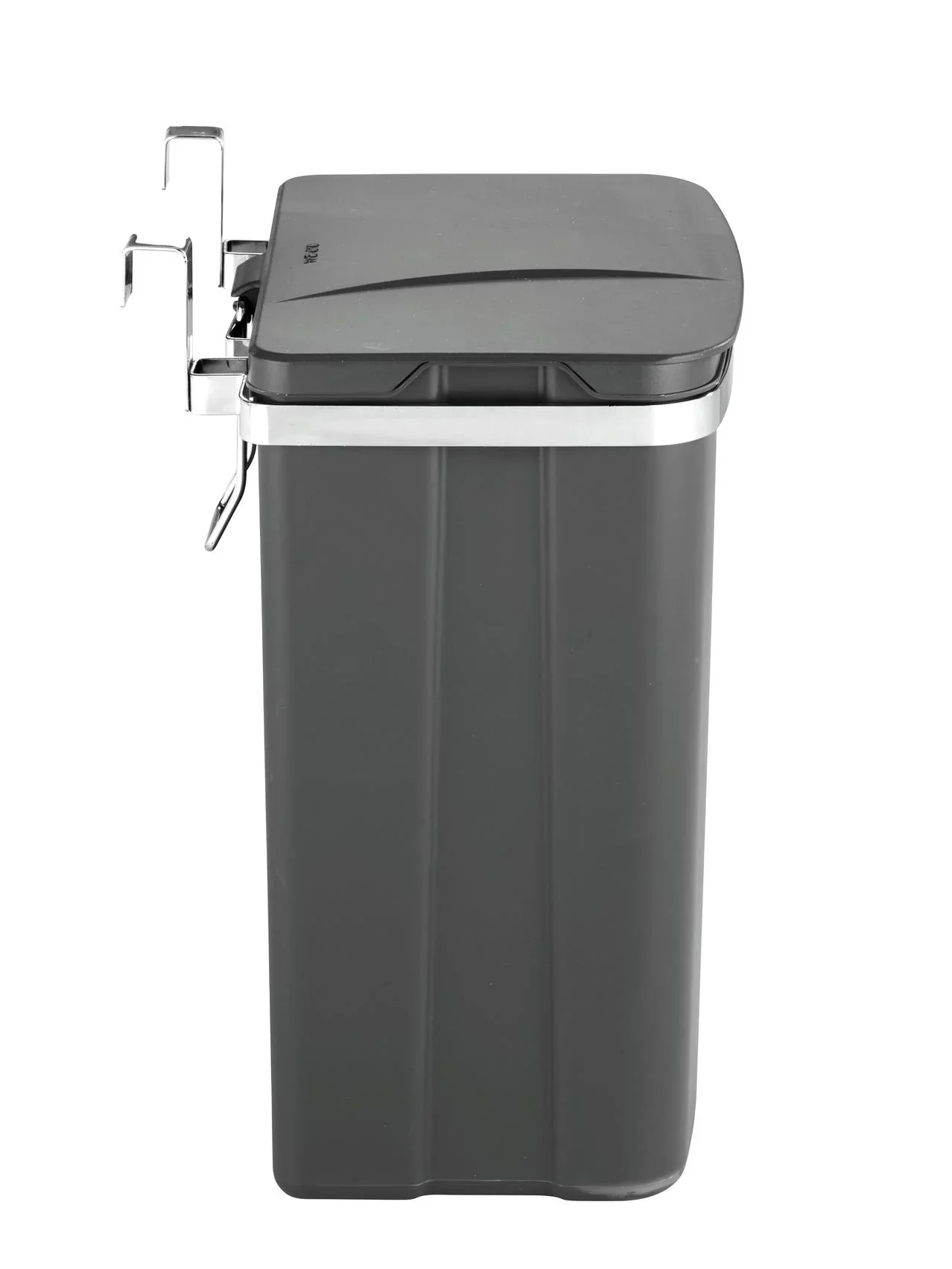 Tür-Abfalleimer, 12 Liter, Grau/ Silberfarben - 8