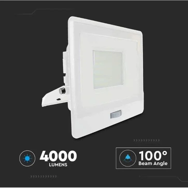 VT-158S LED-Flutlicht mit Sensor - 50W - 4000 Lm - 6500K - Weiß - 3