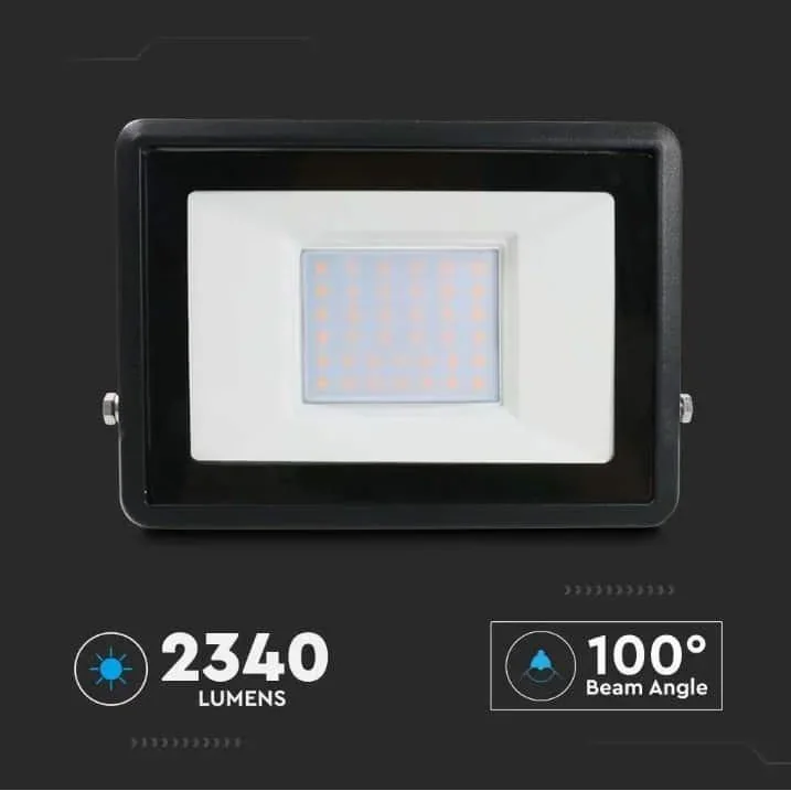 VT-138 LED-Flutlicht - 30W - 2340 Lm - 3000K - Schwarz - 4
