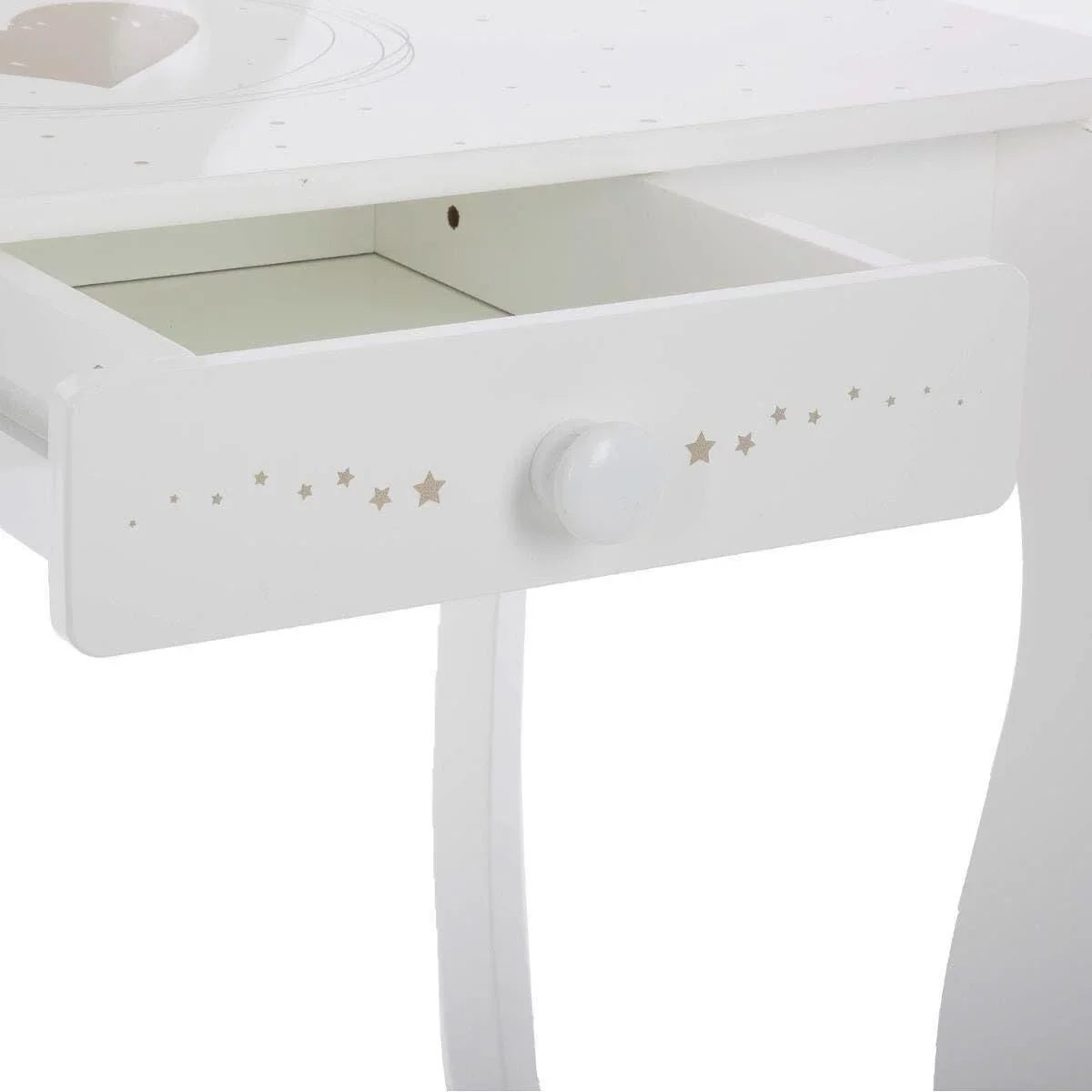 NL Schminktisch mit Hocker für Kinder - 71,5 x 50,5 x 91 cm - Weiß - 3