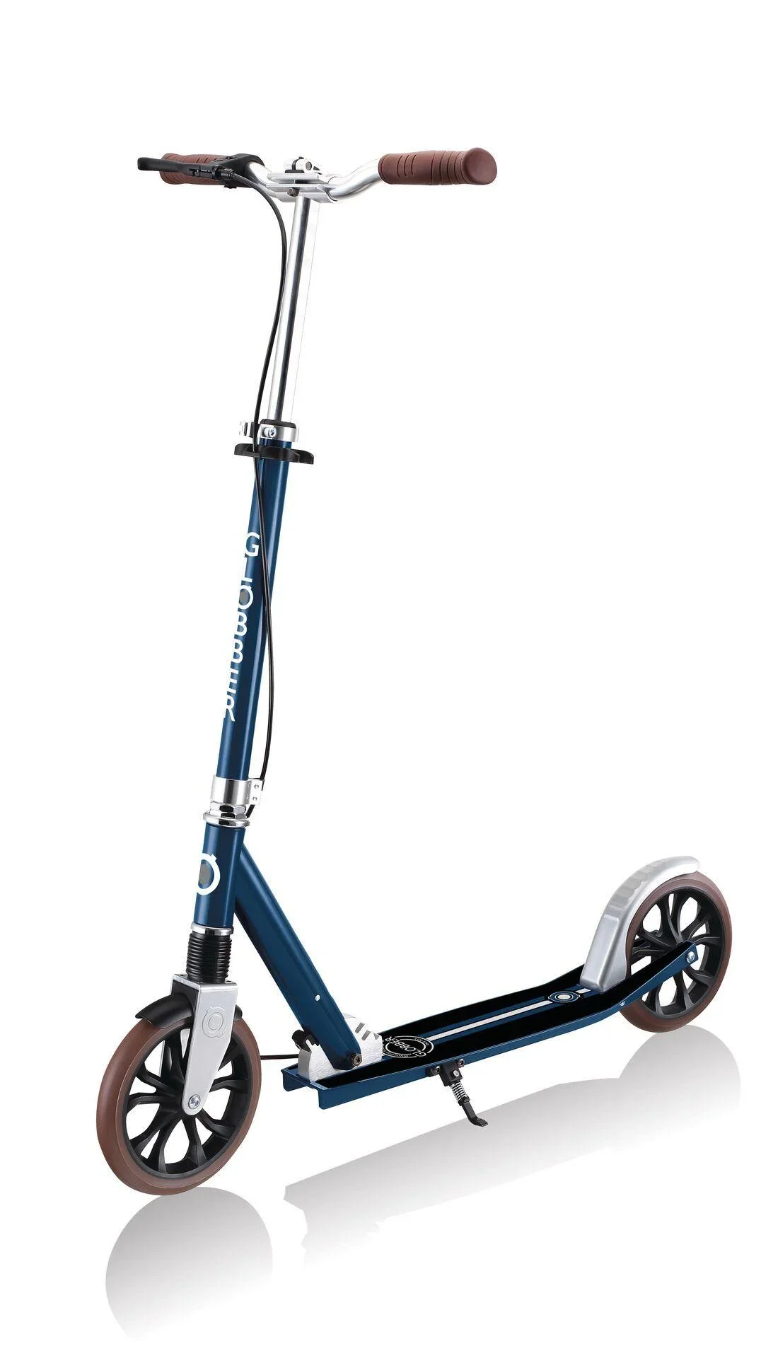 NL 205 Deluxe Tretroller, 205 mm, ABEC 7, Handbremse, höhenverstellbar, Frontfederung, Klappmechanismus, blau - 3