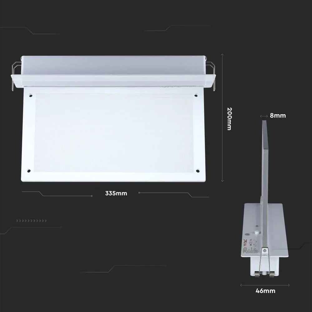 VT-522-S Notleuchte - LED - Anbauleuchte - 2W - IP20 - 4