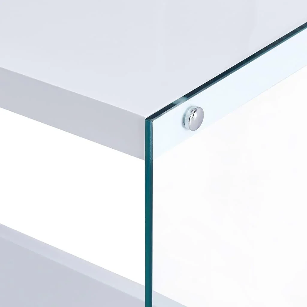 Wandtisch 82x29x75,5 cm MDF weiß - 2