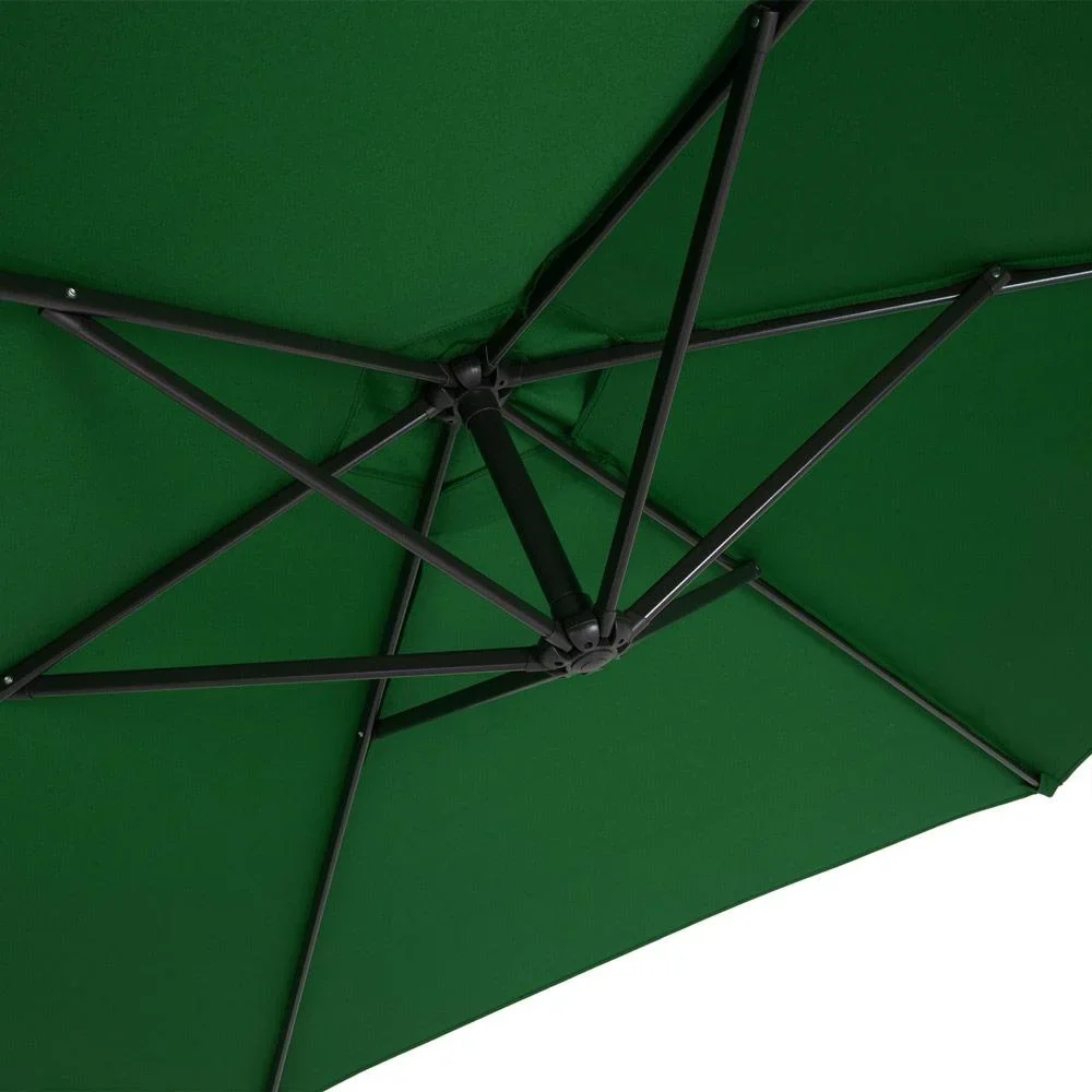 Sonnenschirm Aluminium Ø 300cm grün mit UV-Schutz 40+ - 0