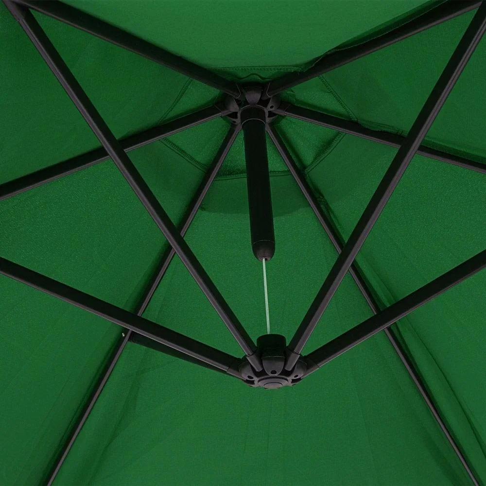 Sonnenschirm Aluminium Ø 300cm grün mit UV-Schutz 40+ - 1