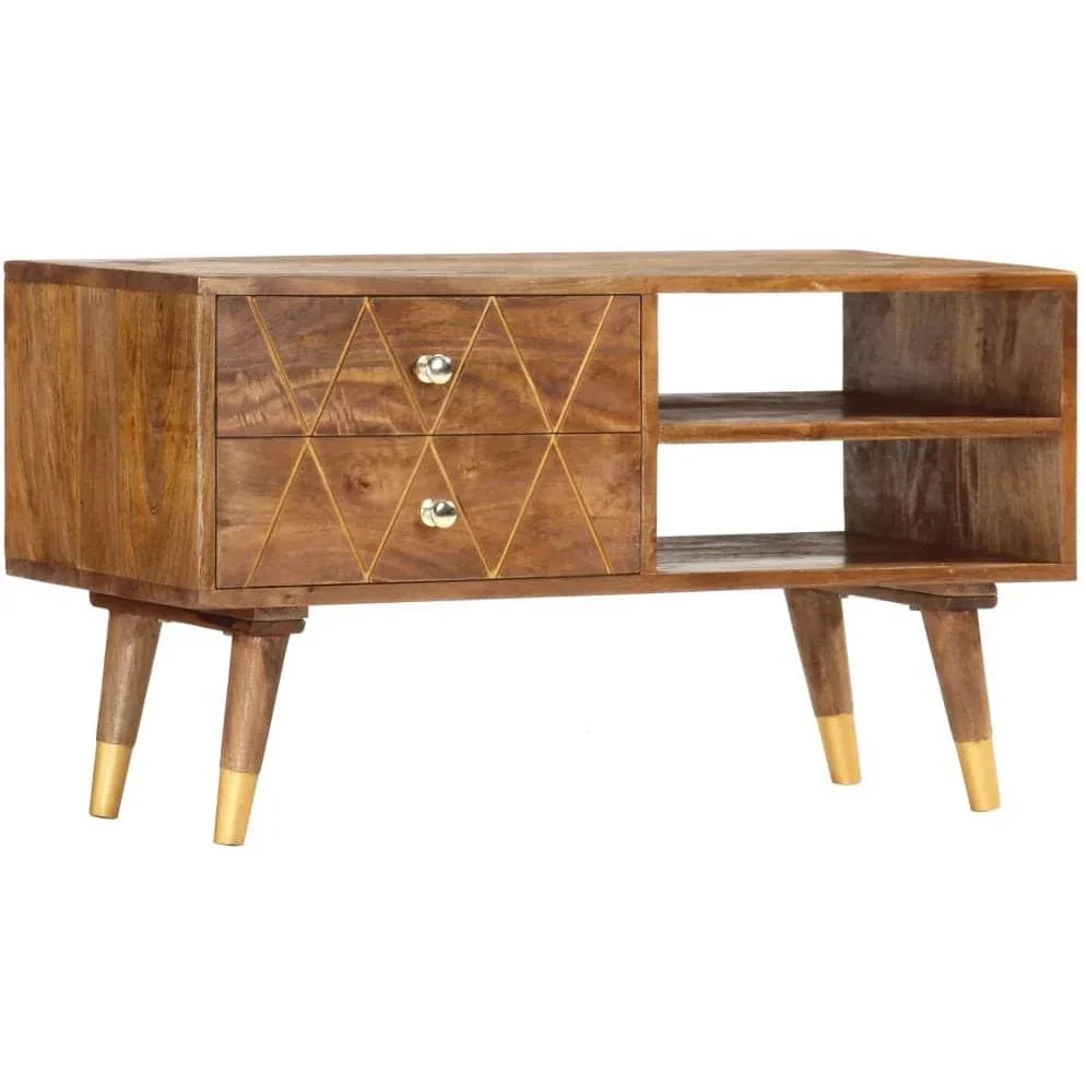 TV-Schrank 85x35x47 cm Mango-Massivholz - 2