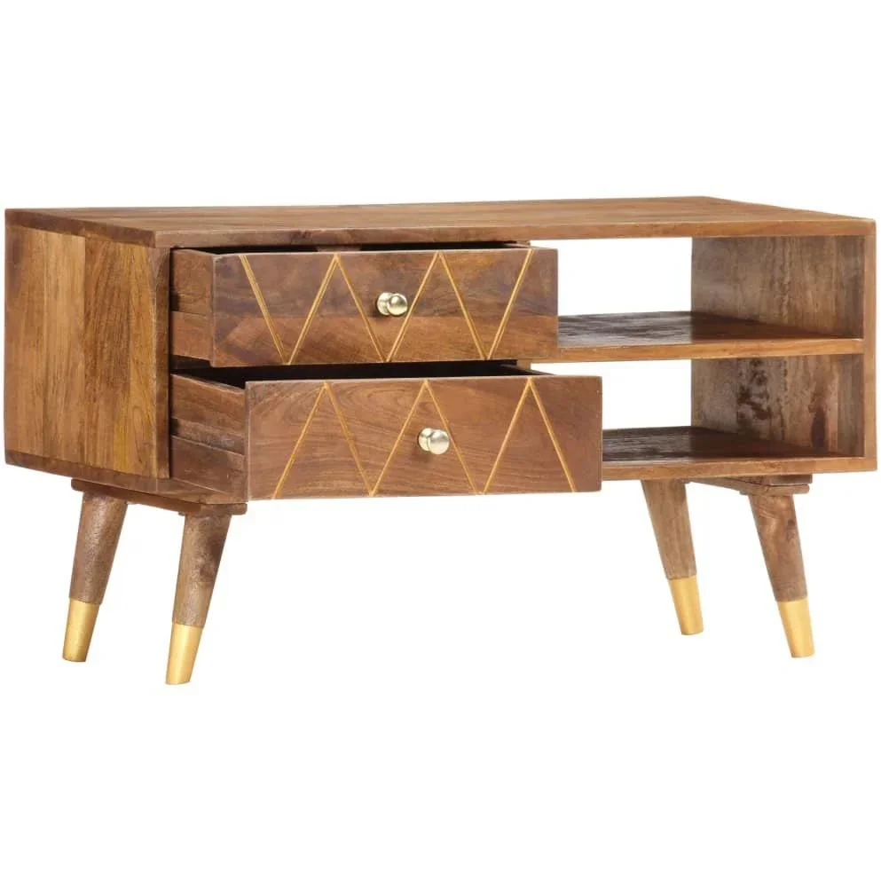 TV-Schrank 85x35x47 cm Mango-Massivholz - 3