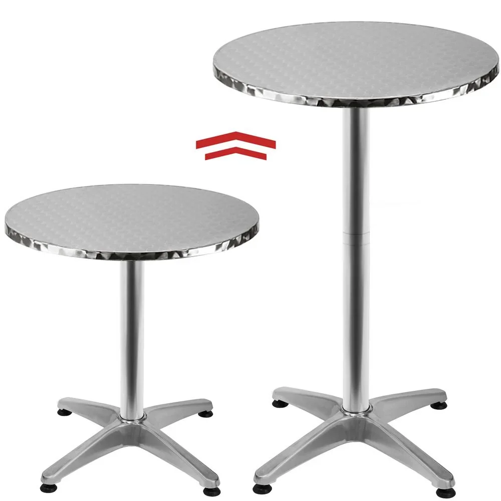 Tisch Aluminium Ø60cm in der Höhe verstellbar - 3