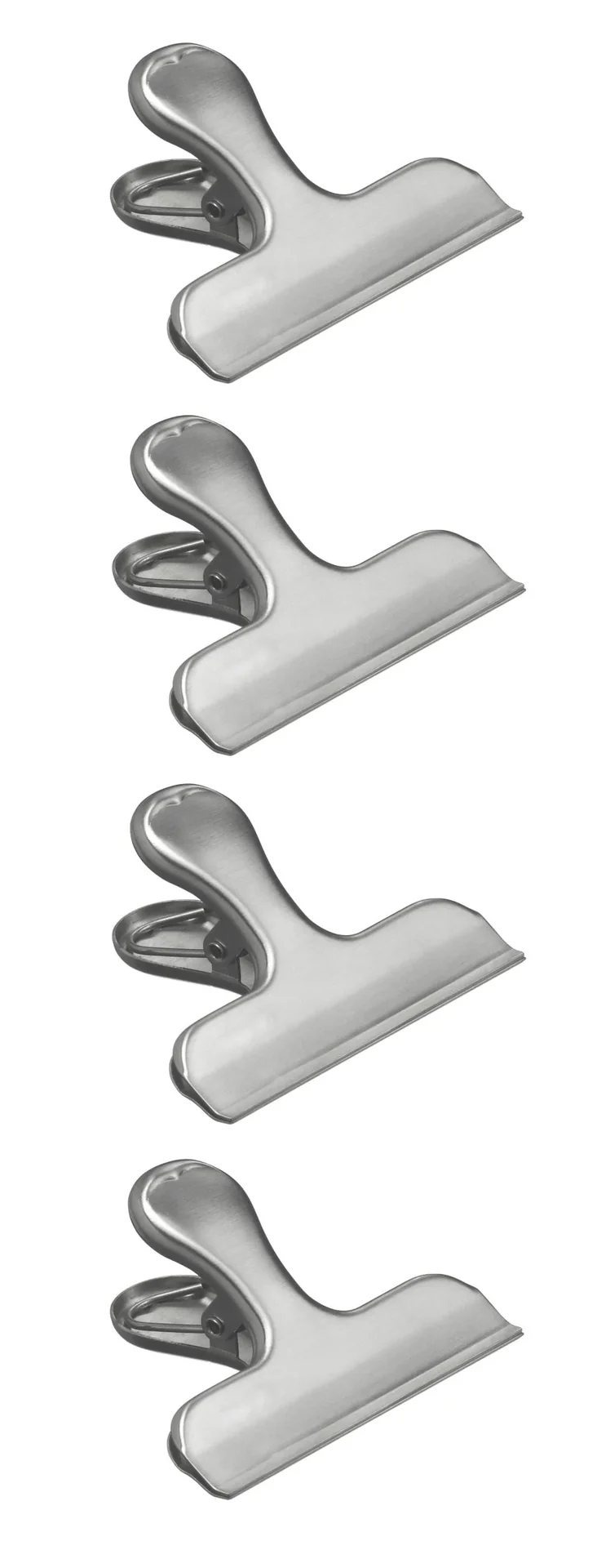 Verschlussklammern, 4 Stück - Edelstahl - 2