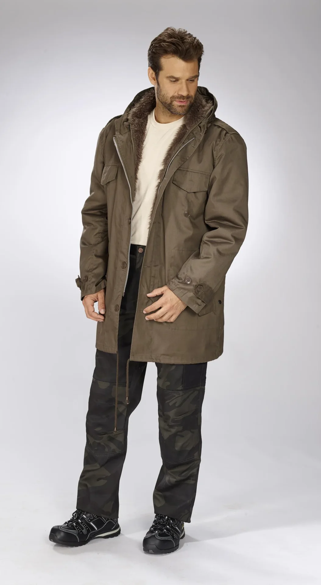 Parka, Farbe steingrau, Gr.L - 1