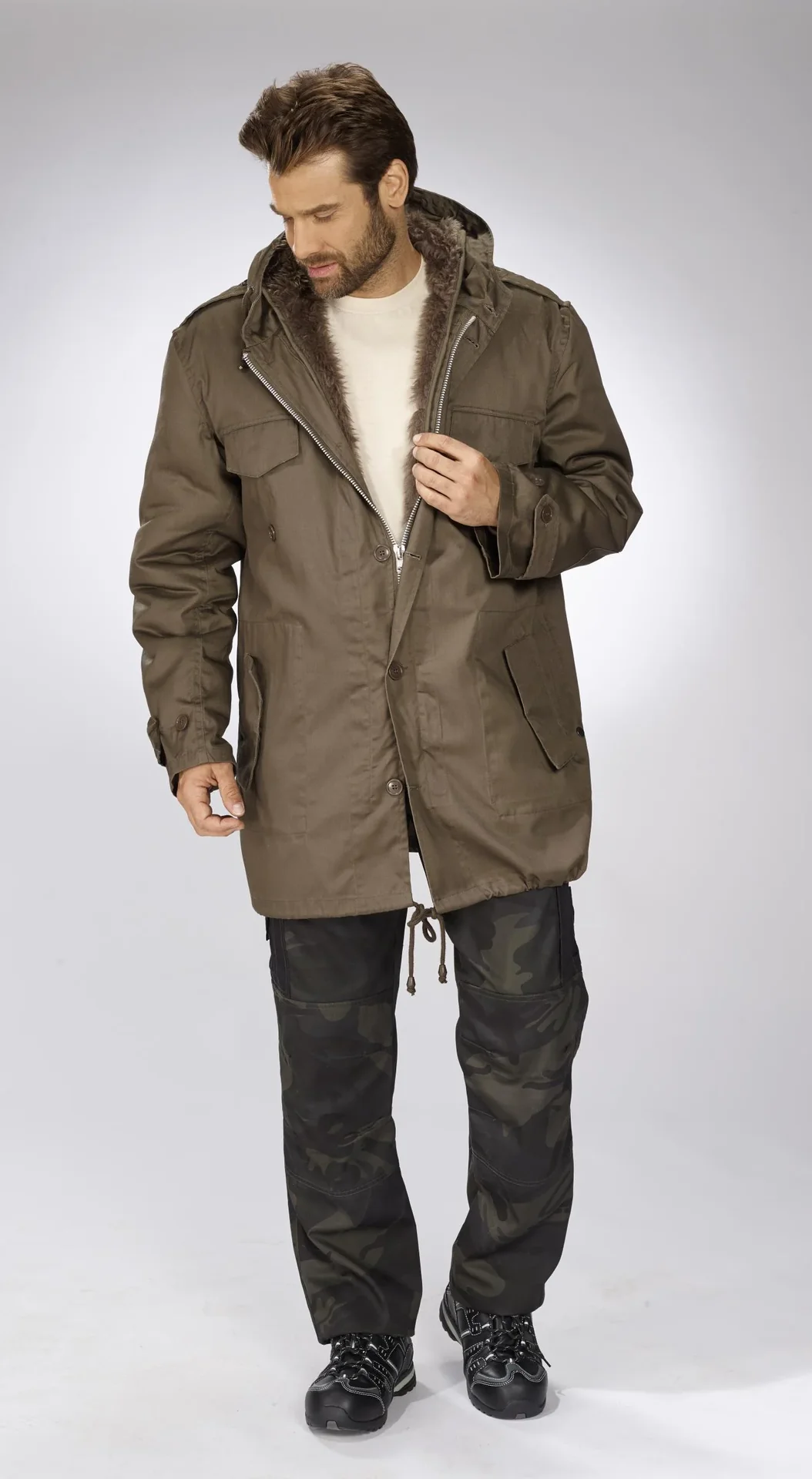 Parka, Farbe steingrau, Gr.L - 6