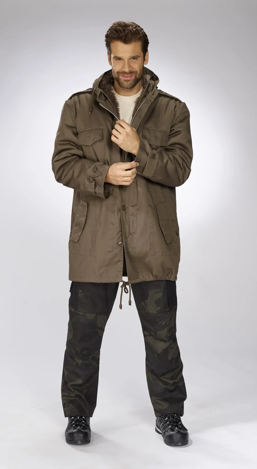 Parka, Farbe steingrau, Gr.L - 8
