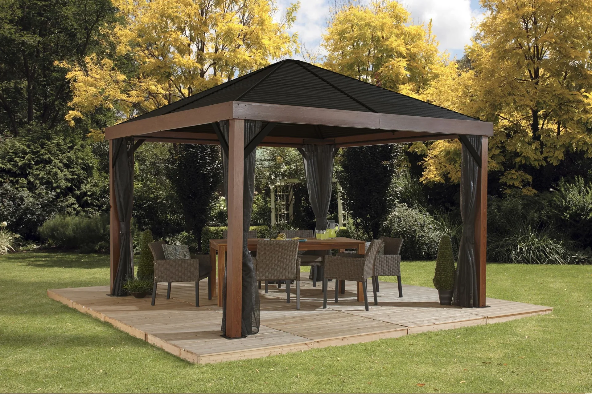 Pavillon Valencia 12 x 12 Holz-Edition - 1