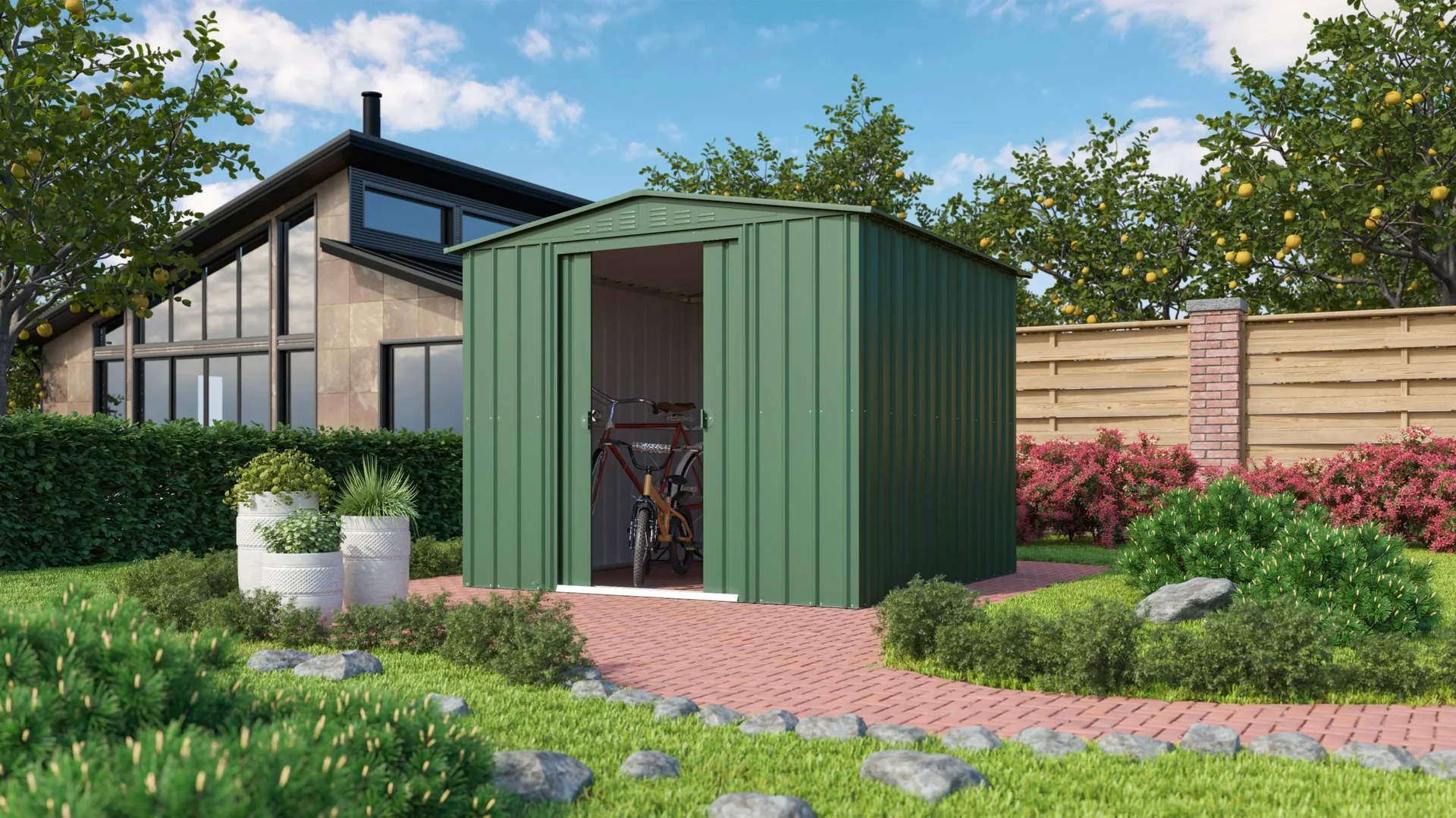 Gerätehaus Gartenmanager Dream 88, jade - 0