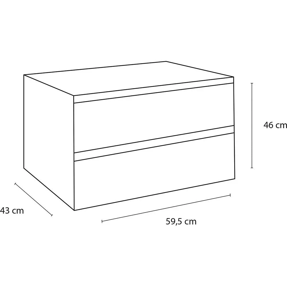 Concept Kabinettschublade 60cm schwartz - 1