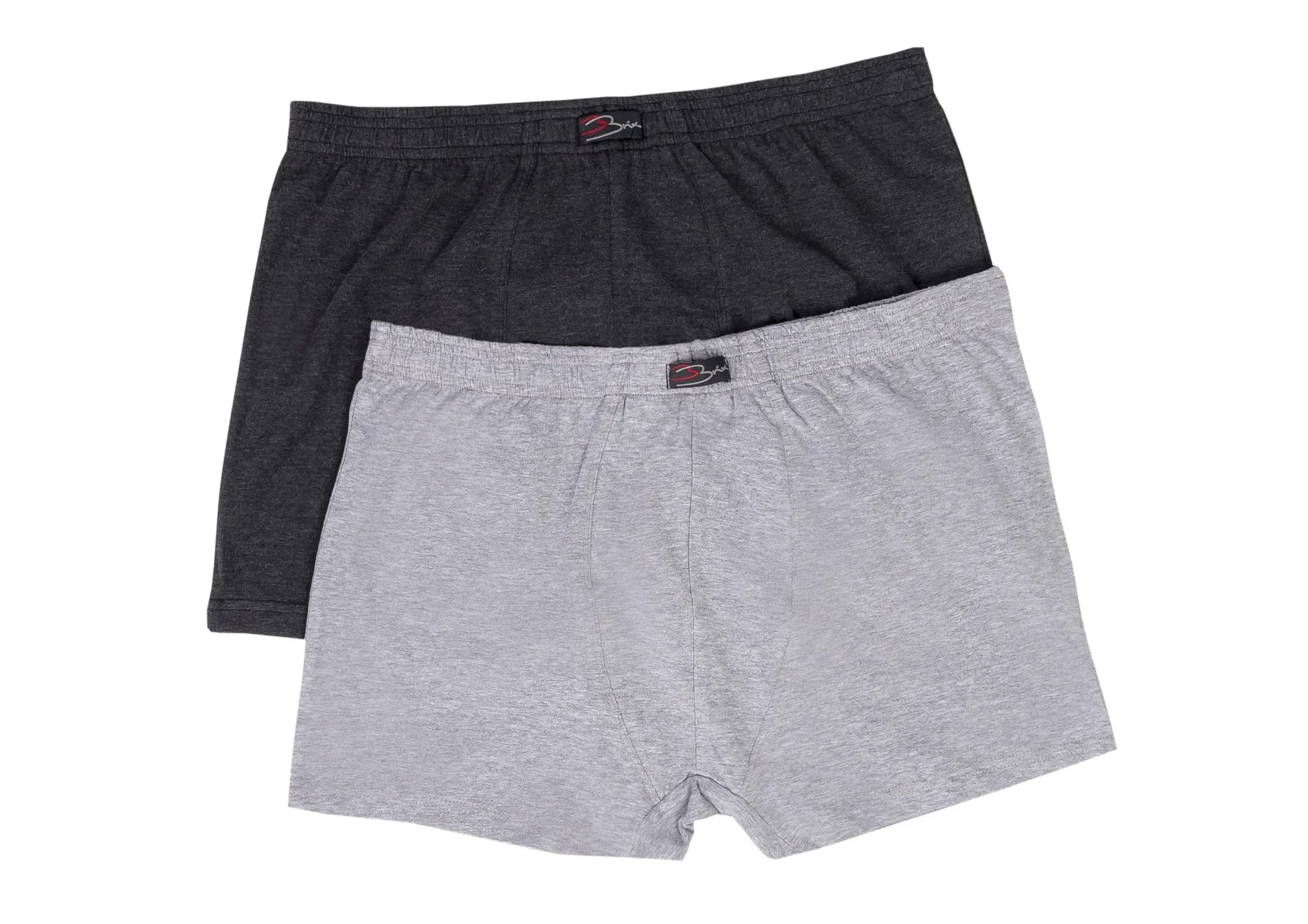 Retroshorts im 2er Set, hellgrau/dunkelgrau, Gr.7 - 0