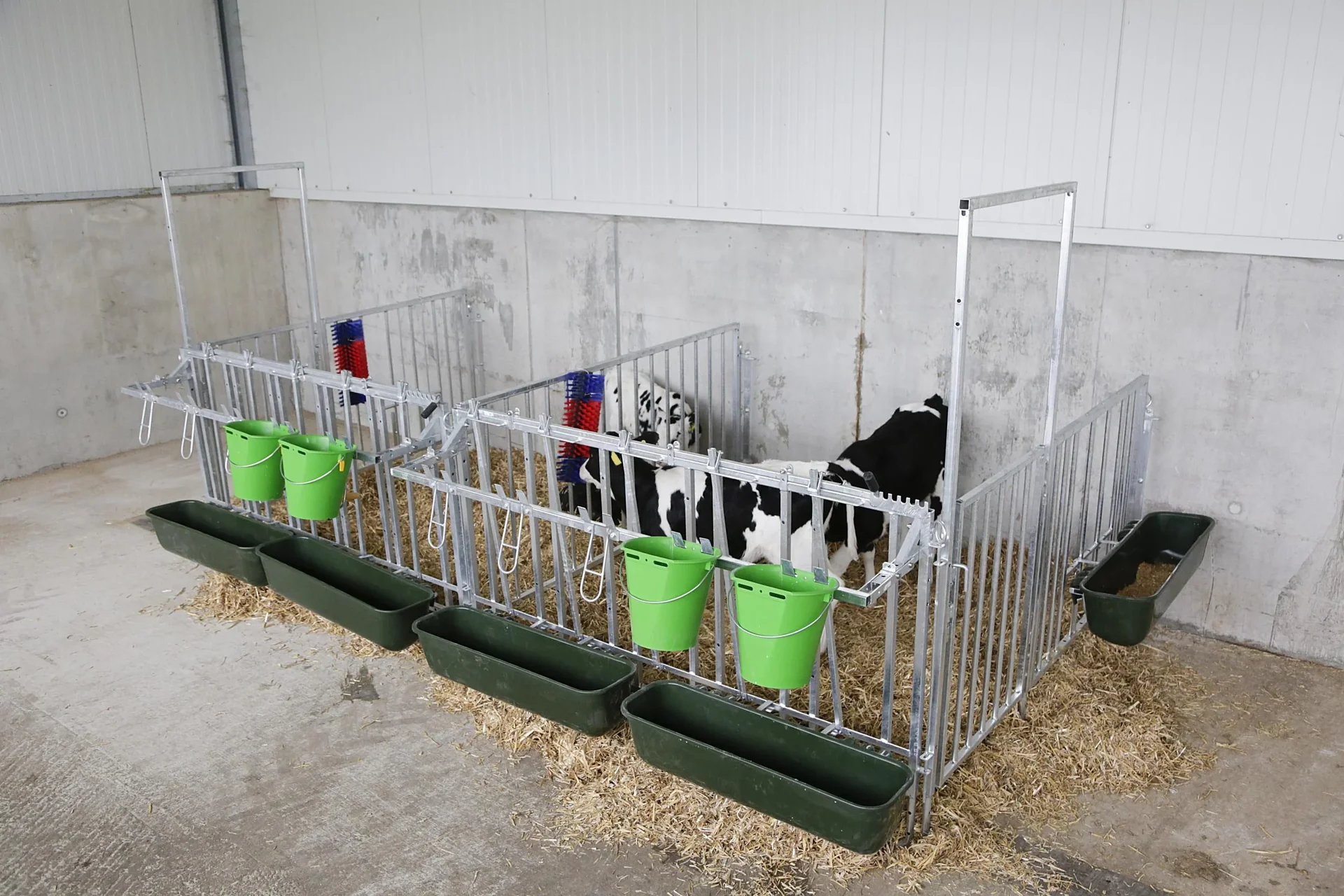 Modulare Zaunaufstallung, Doppelset für 5er Kälbergruppe - 0