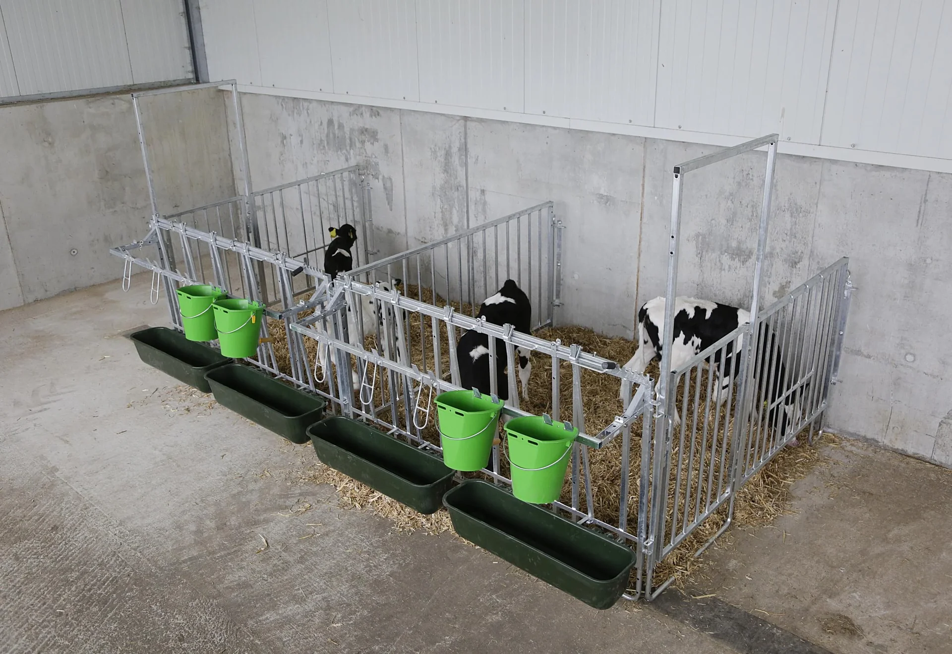 Modulare Zaunaufstallung, Doppelset für 5er Kälbergruppe - 1