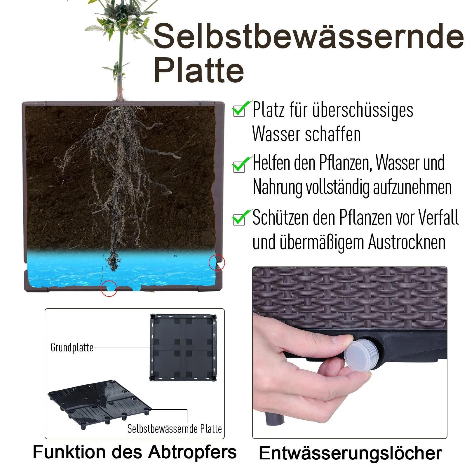 Hochbeet in Rattan-Optik - 6
