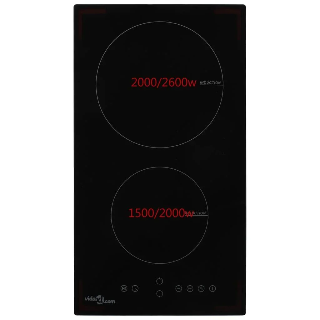 Induktionsherd mit 2 Kochzonen, Touch Control 3500 W Glas - 1