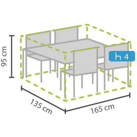 schutzhülle für rechteckiges lounge-set - s - 2