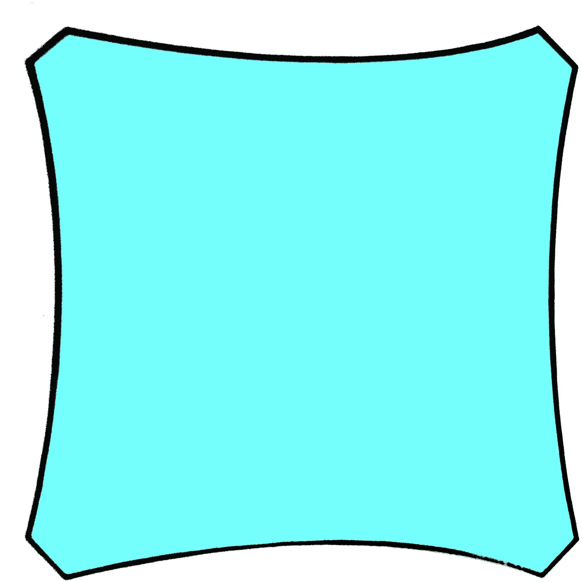 sonnensegel - quadratisch - 3.6 x 3.6 m - himmelblau - 2