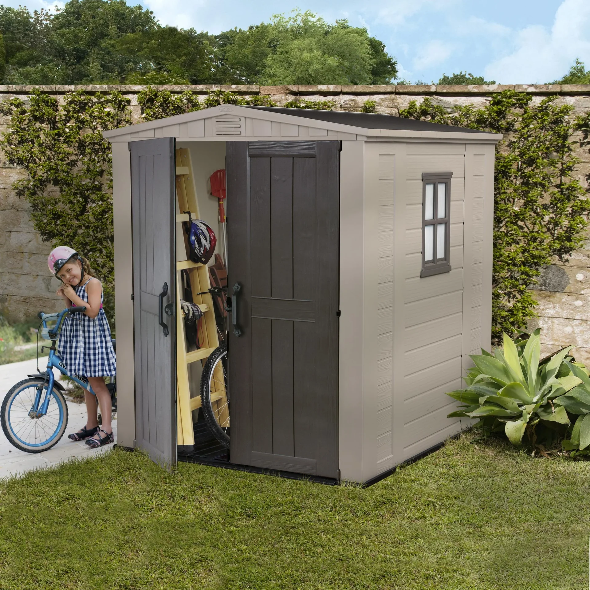 Kunststoff Gerätehaus FACTOR 6 x 3, Rauminhalt 3,1 m³ - 4
