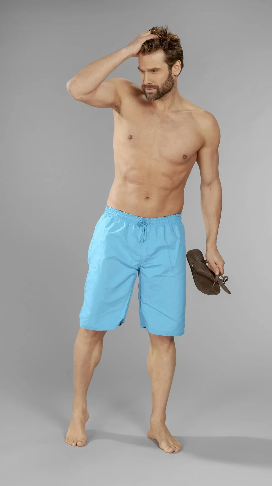 Wendeshorts, Farbe Azur/Azur gemustert, Gr.M - 2