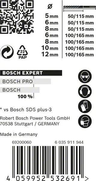 Hammerbohrer Set SDS plus-7X, 7-teiliges Set EXPERT - 1