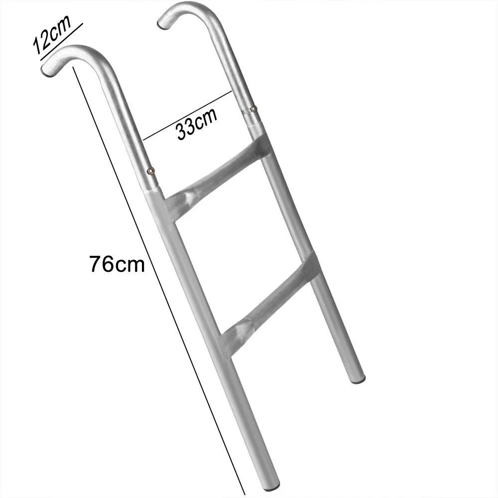 Trampolintreppe 76 cm / 2 Metallstufen - 3