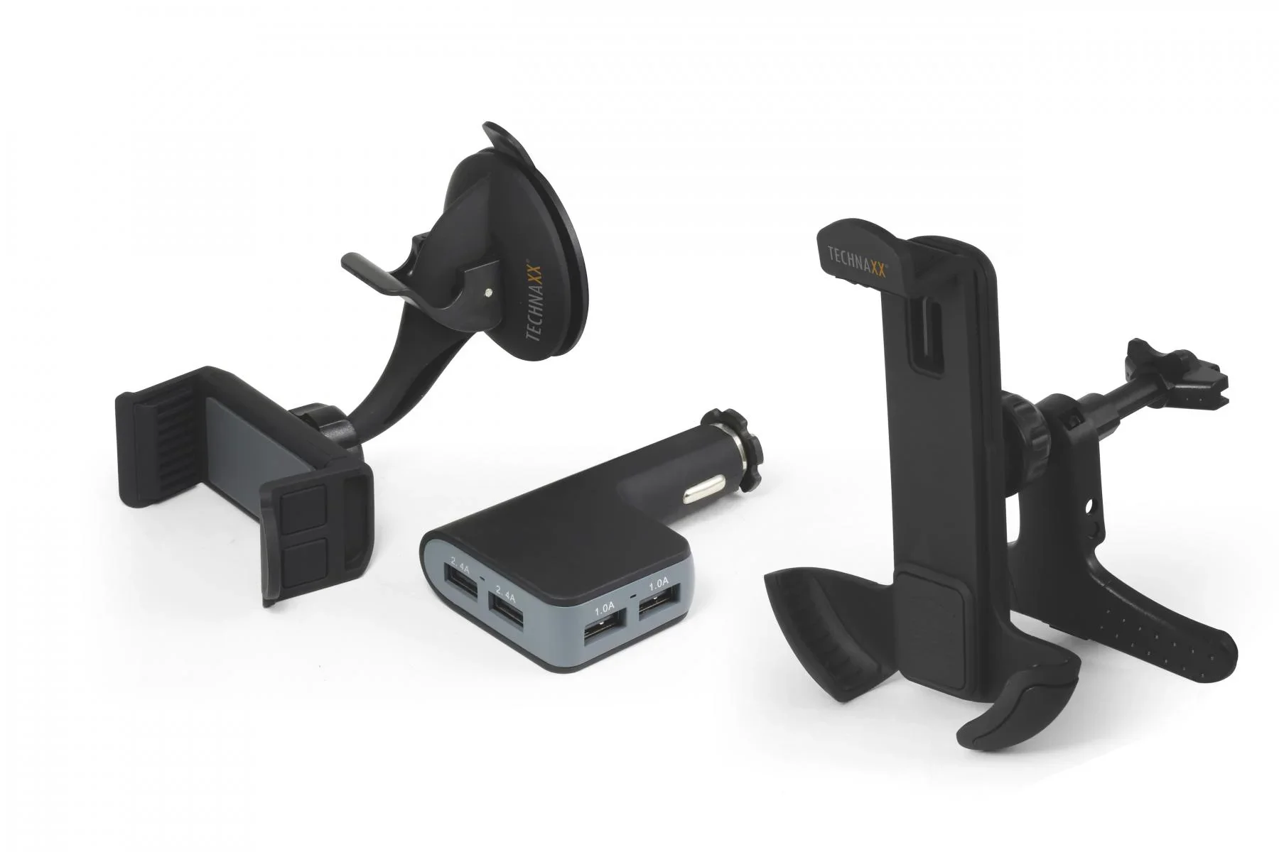 Universale Smartphone-Autohalterung und 4-fach USB-Ladegerät für mobile Geräte - 6