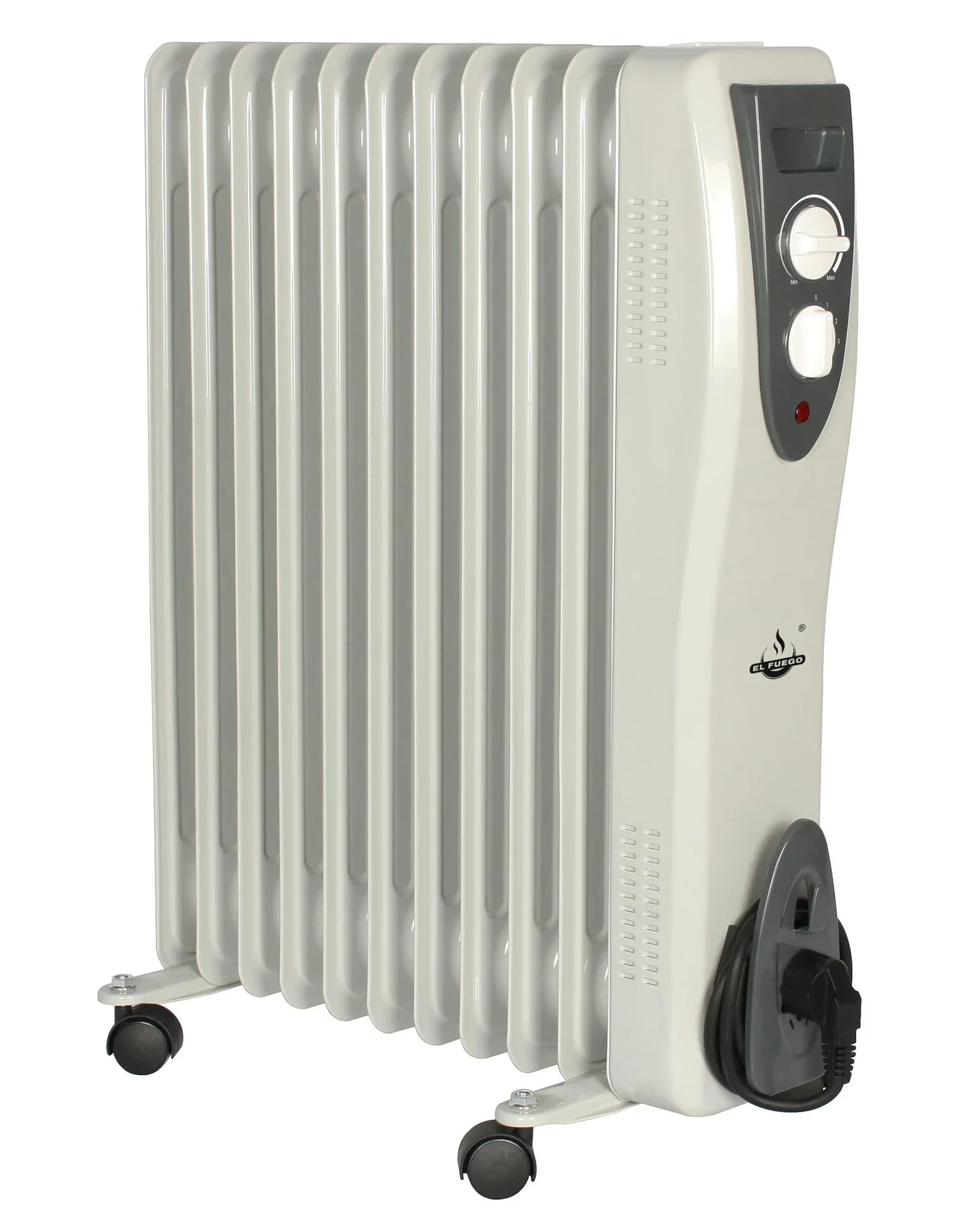 Mobiler Ölradiator, weiß, 11 Rippen - 9
