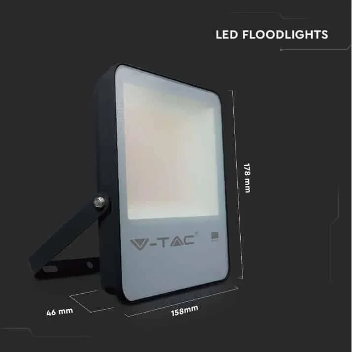 VT-52 LED-Flutlicht - 50 W - 6850 Lm - 6500K - schwarz - Extra effizient - 4